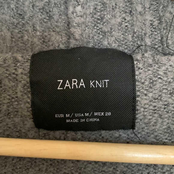 Gray Zara Knit Oversized Cardigan Size M - Picture 3 of 6